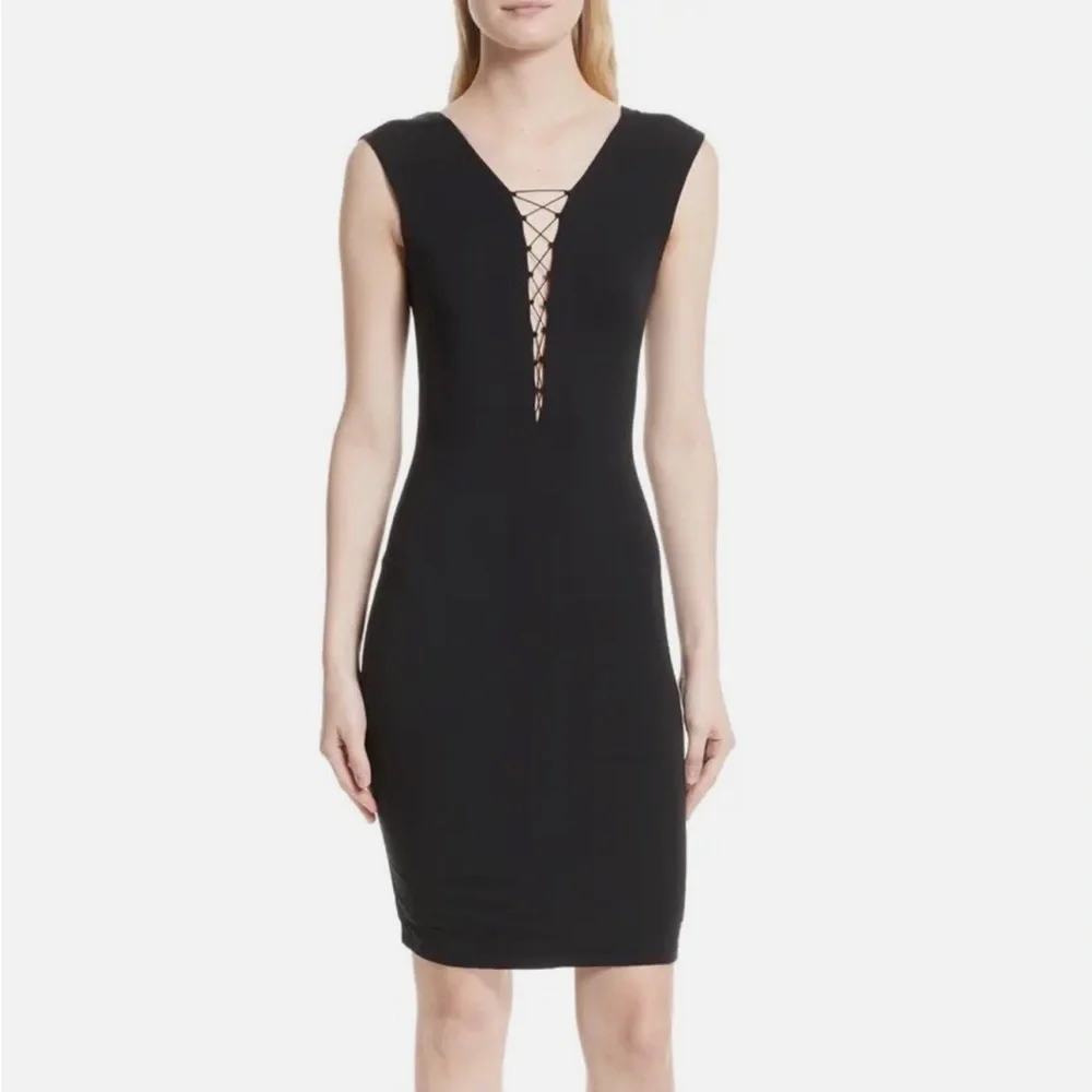 T by Alexander Wang Black Backless Dress